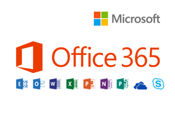 Microsoft Office 365 logo with supporting logos